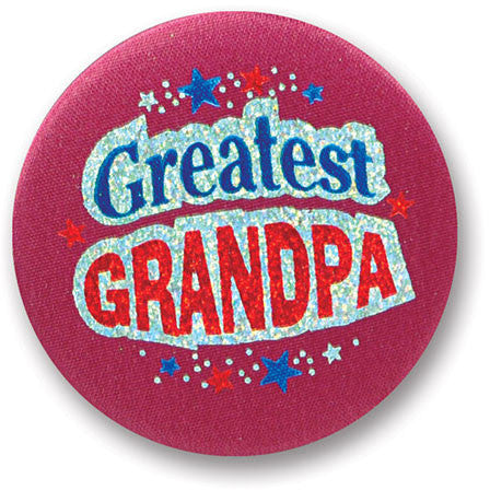 Greatest Grandpa Satin Button