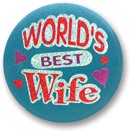 World's Best Wife Satin Button