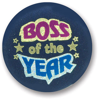 Boss Of The Year Satin Button