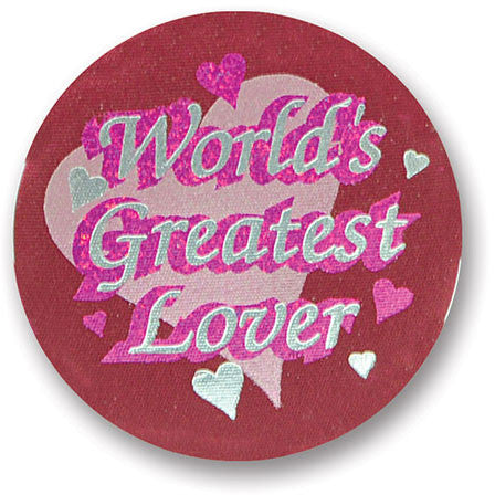 World's Greatest Lover Satin Button