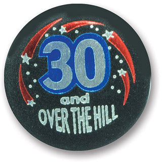 30 & Over-The-Hill Satin Button