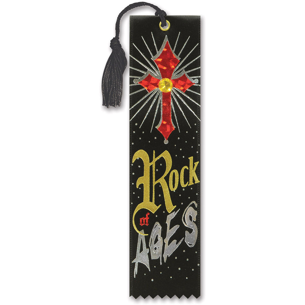 Rock Of Ages Jeweled Bookmark Ribbon