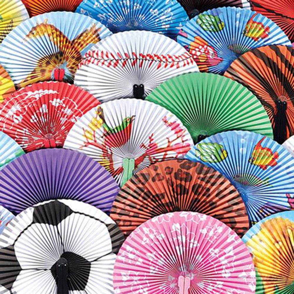 48 piece 10" Folding Fan Assortment (48ct)