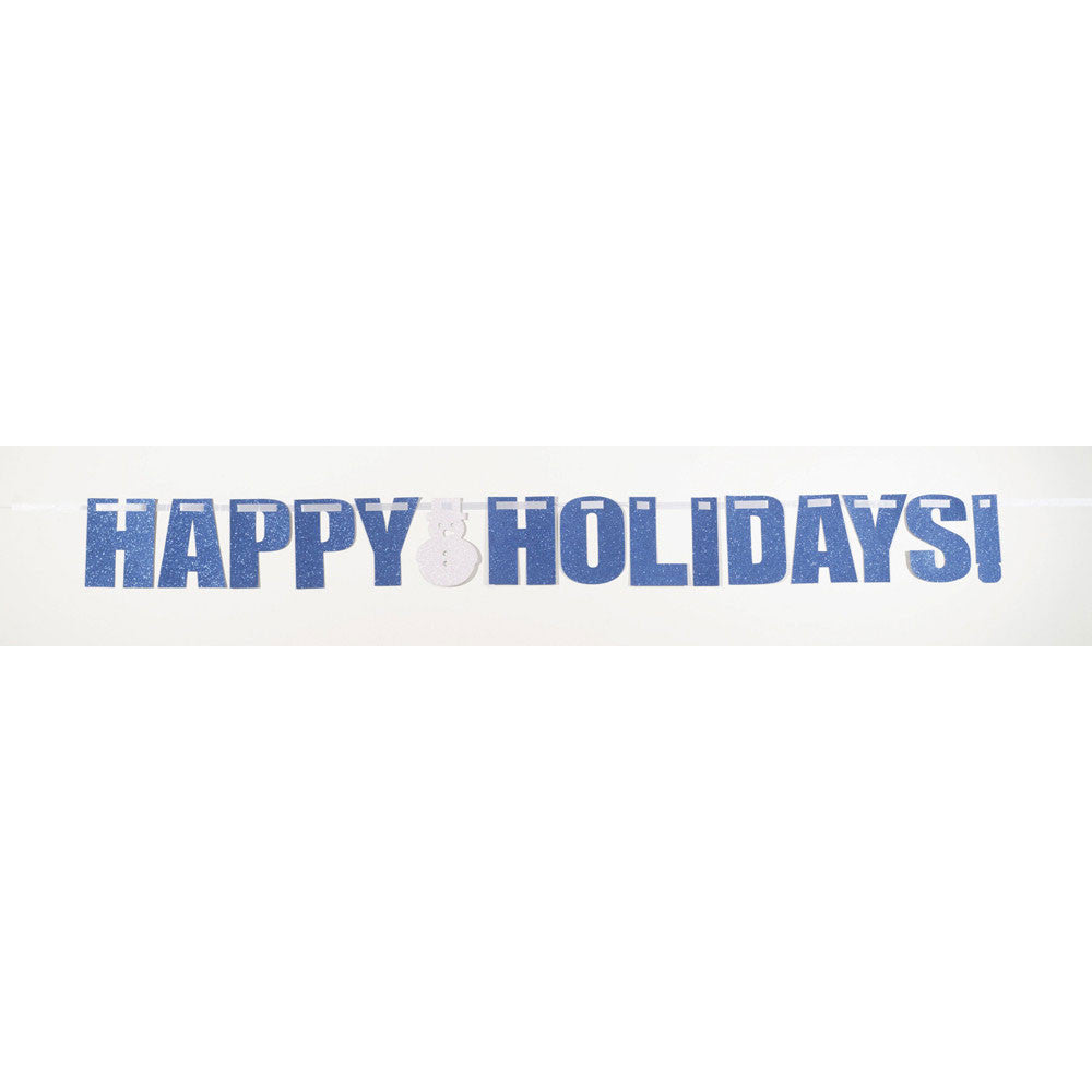 Happy Holidays Glitter Letter Banner