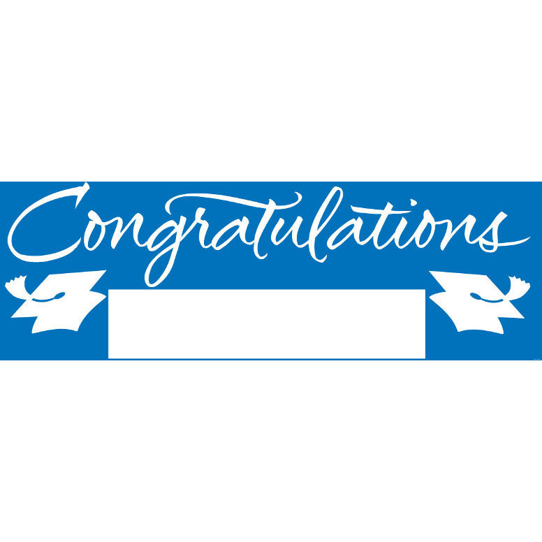 Cobalt Congratulations Graduation Banner (1 ct)
