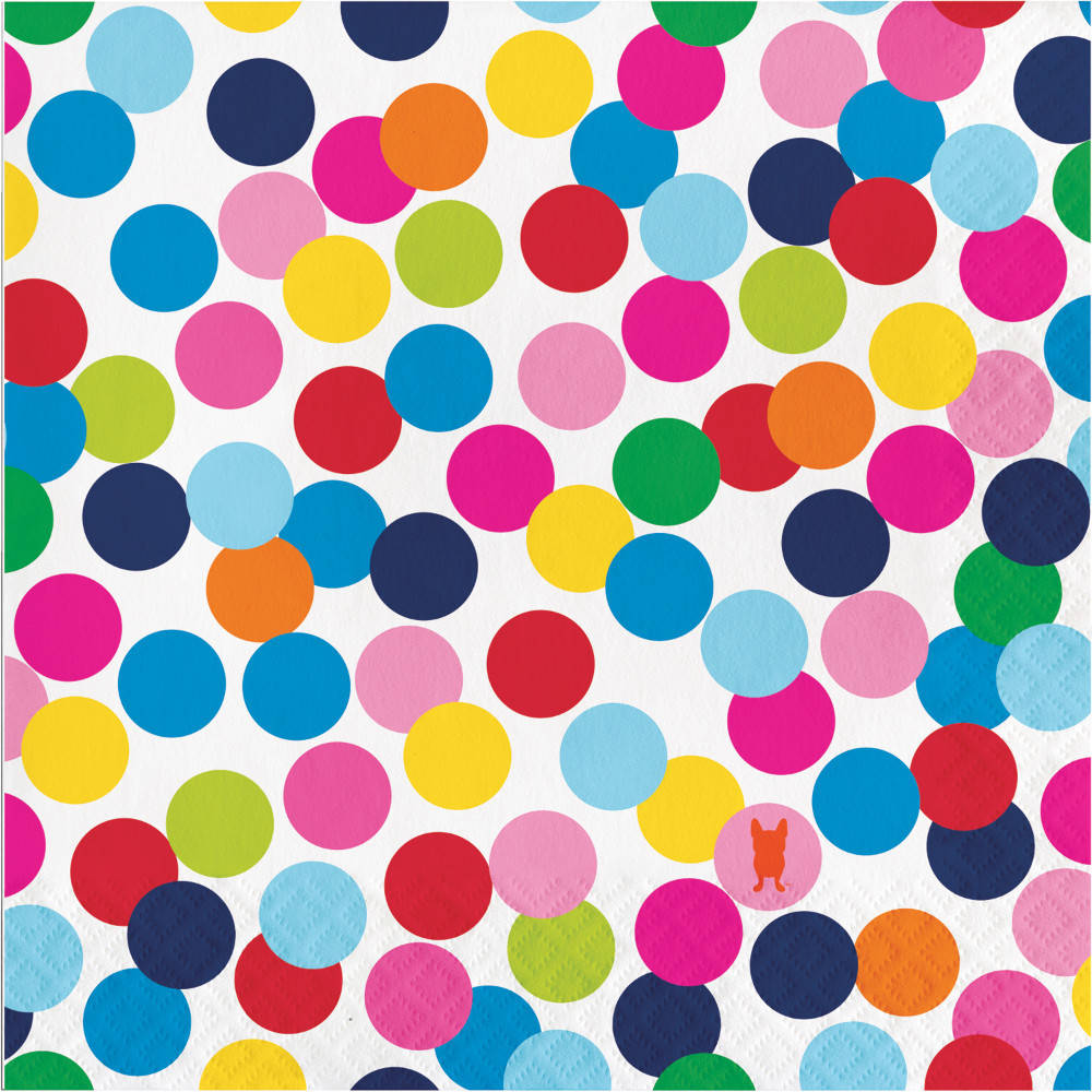 French Bull Birthday Dots Luncheon Napkins (20ct)