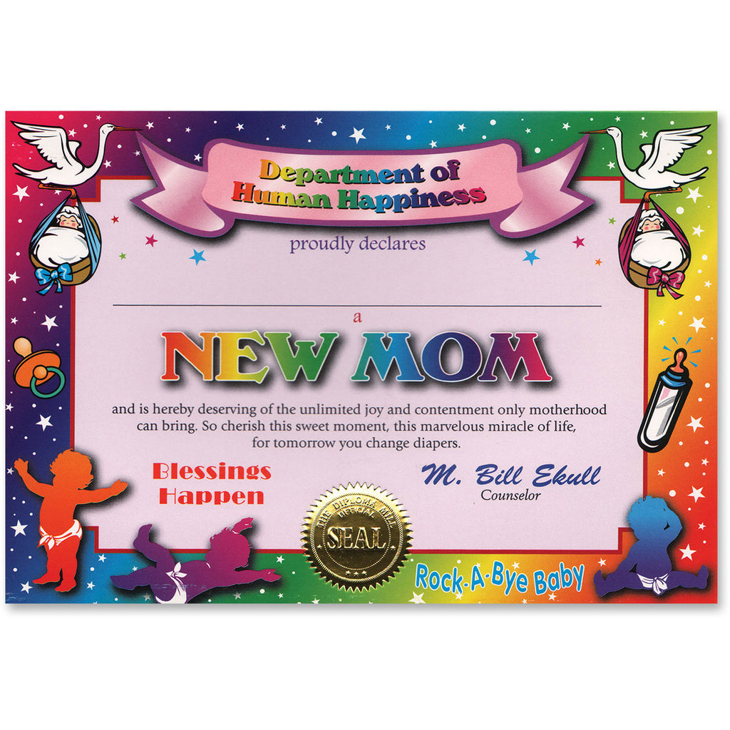New Mom Certificate Greeting