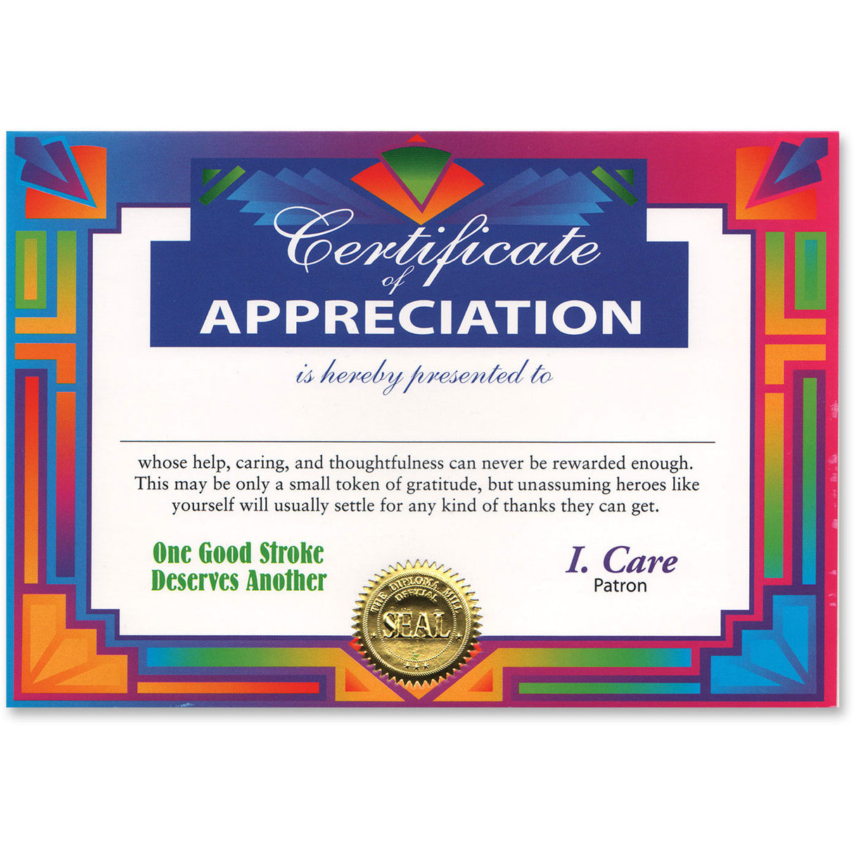 Certificate Of Appreciation Ce