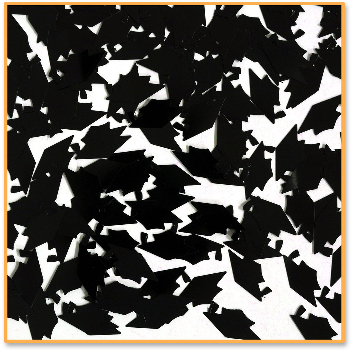 Black Grad Caps Confetti