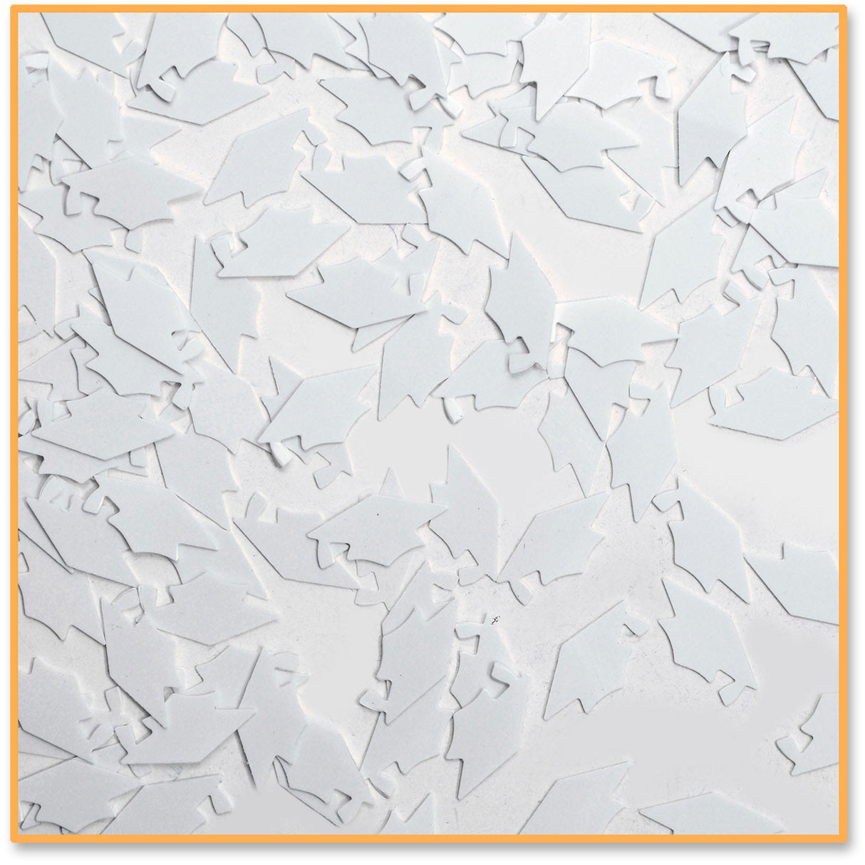 White Grad Caps Confetti