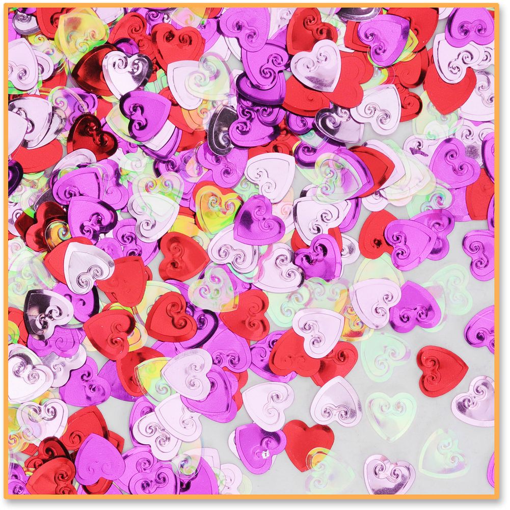 Embossed Hearts Confetti US Novelty
