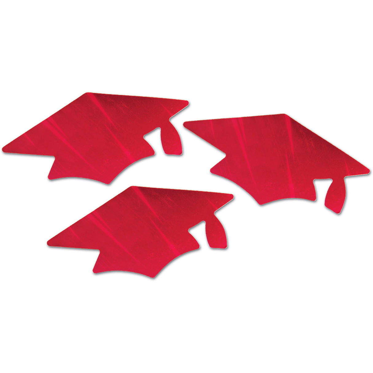 Red Metallic Grad Cap Cutouts