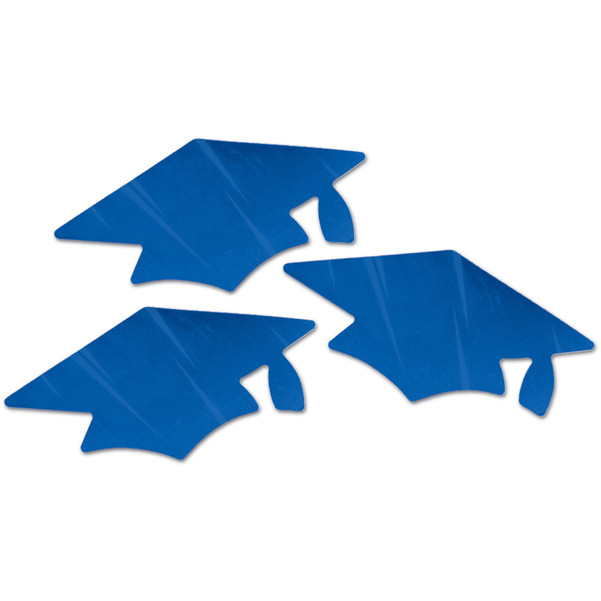 Blue Metallic Grad Cap Cutouts