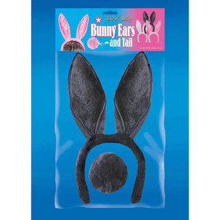 Bunny Ears & Tail - Black