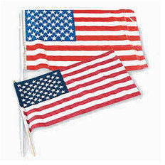 4" x 6" Cloth American Flags (12ct)