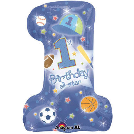 First B'day All-star Boy Shape Flat