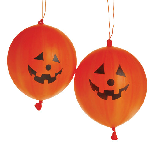Jack O Lantern Rubber Punch Balls (12 ct)