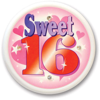 Sweet Sixteen Flashing Button