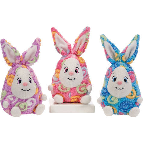 7" Swirl Egg Bunnies Plush