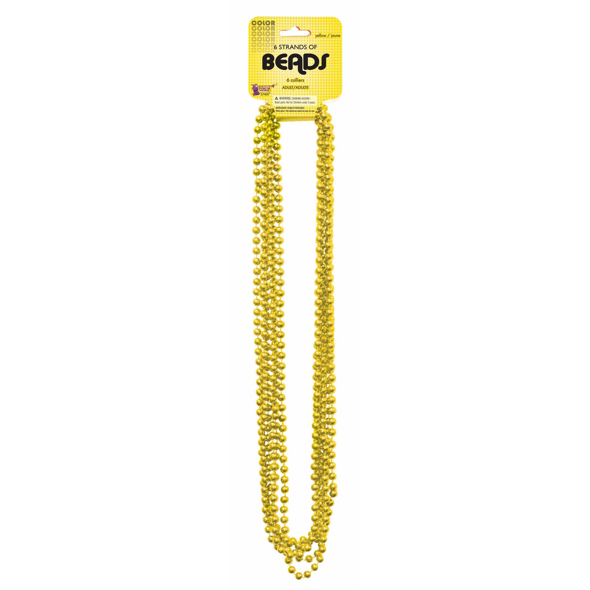 Metallic Yellow Bead Necklace