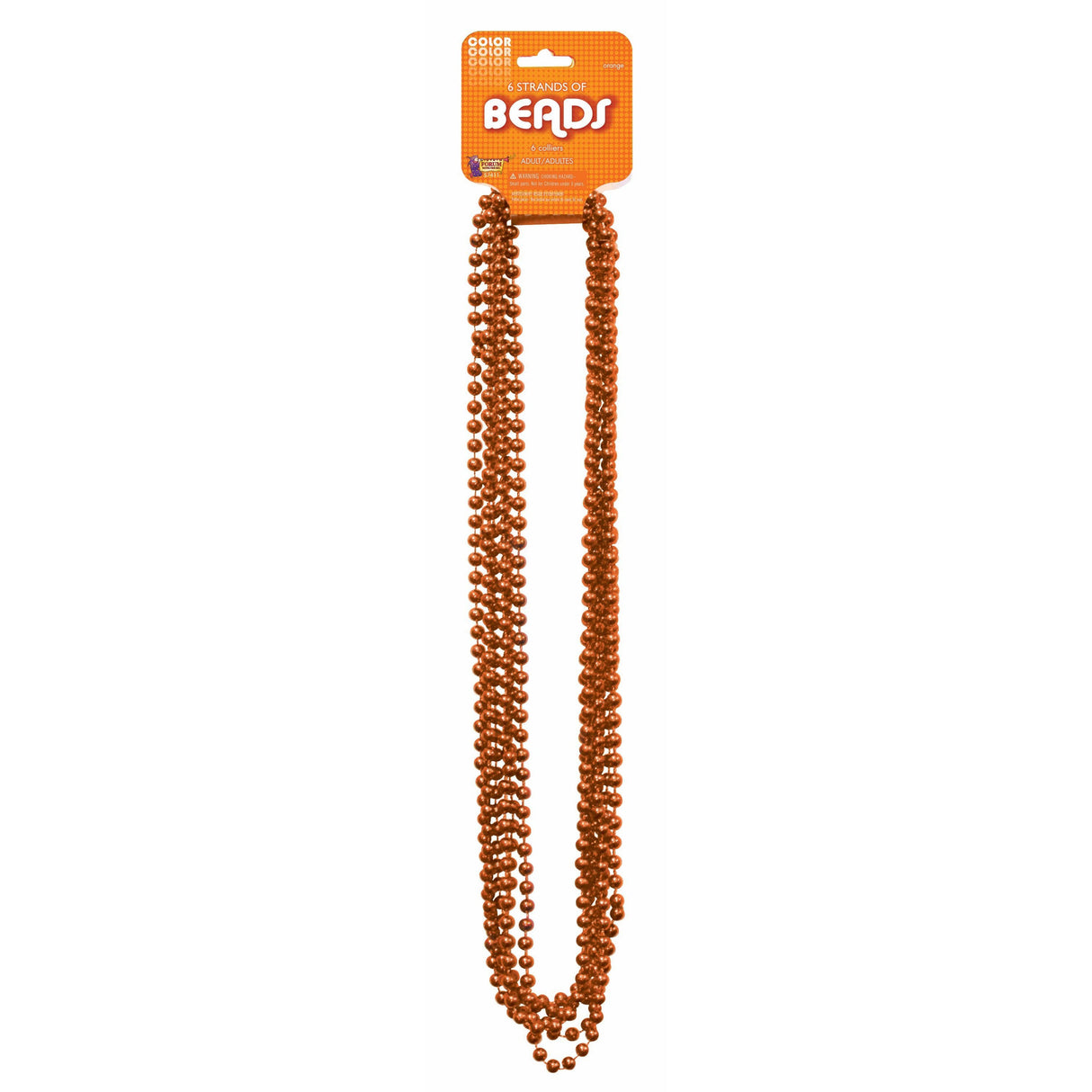Orange Metallic Bead Necklace