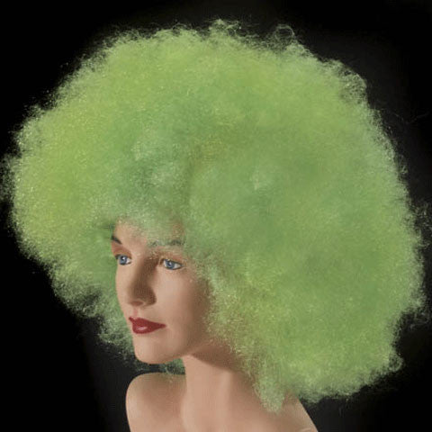 Economy Green Afro Wig