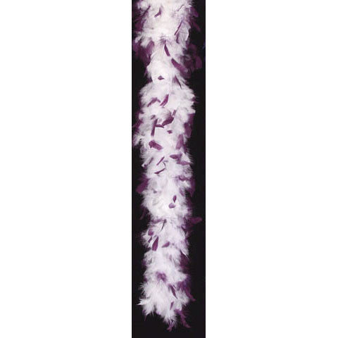 White/Purple Tips Boa 72