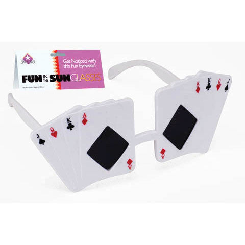 White Poker Sunglasses