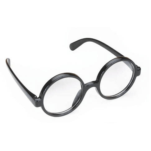 Black Frame Round Wizard Glasses