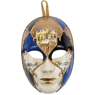 Blue/white Female Venetian Mask