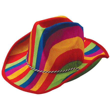Rainbow Stripe Cowboy Hat