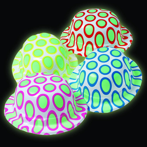 Glow in the Dark Dot Derby Hats