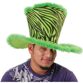Flared Furry Zebra Hat