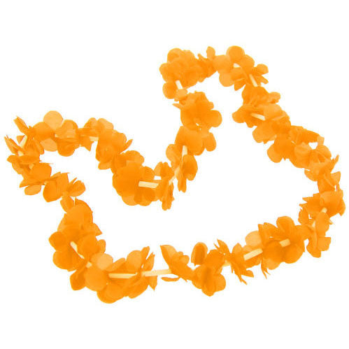 Orange Lotus Silk Lei (1 ct)