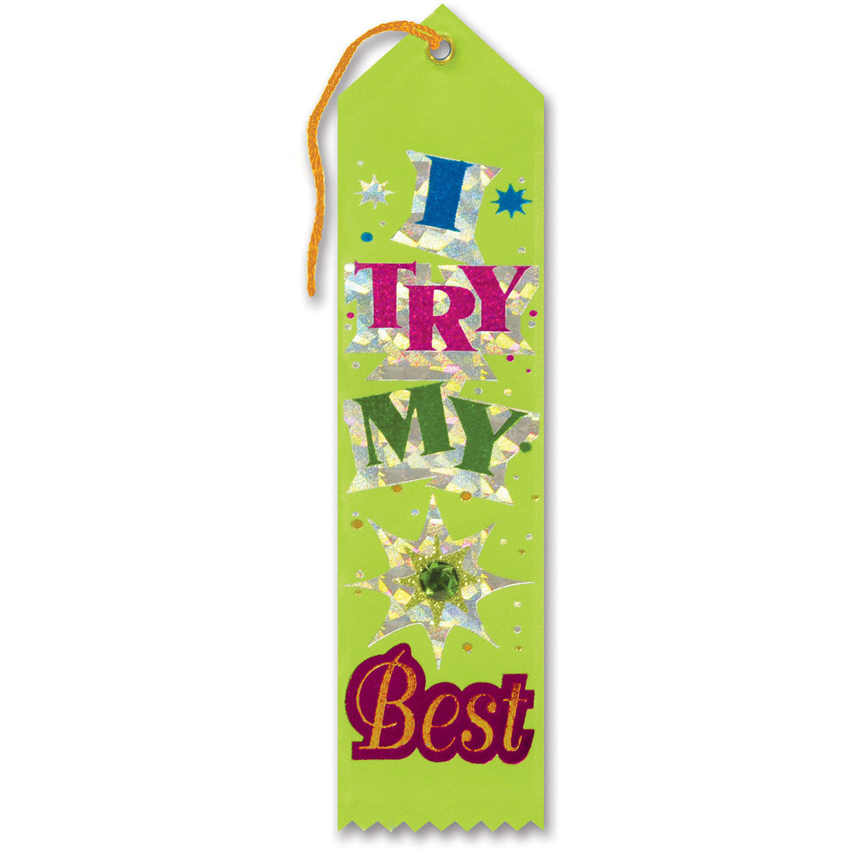 I Try My Best Jeweled Ribbon