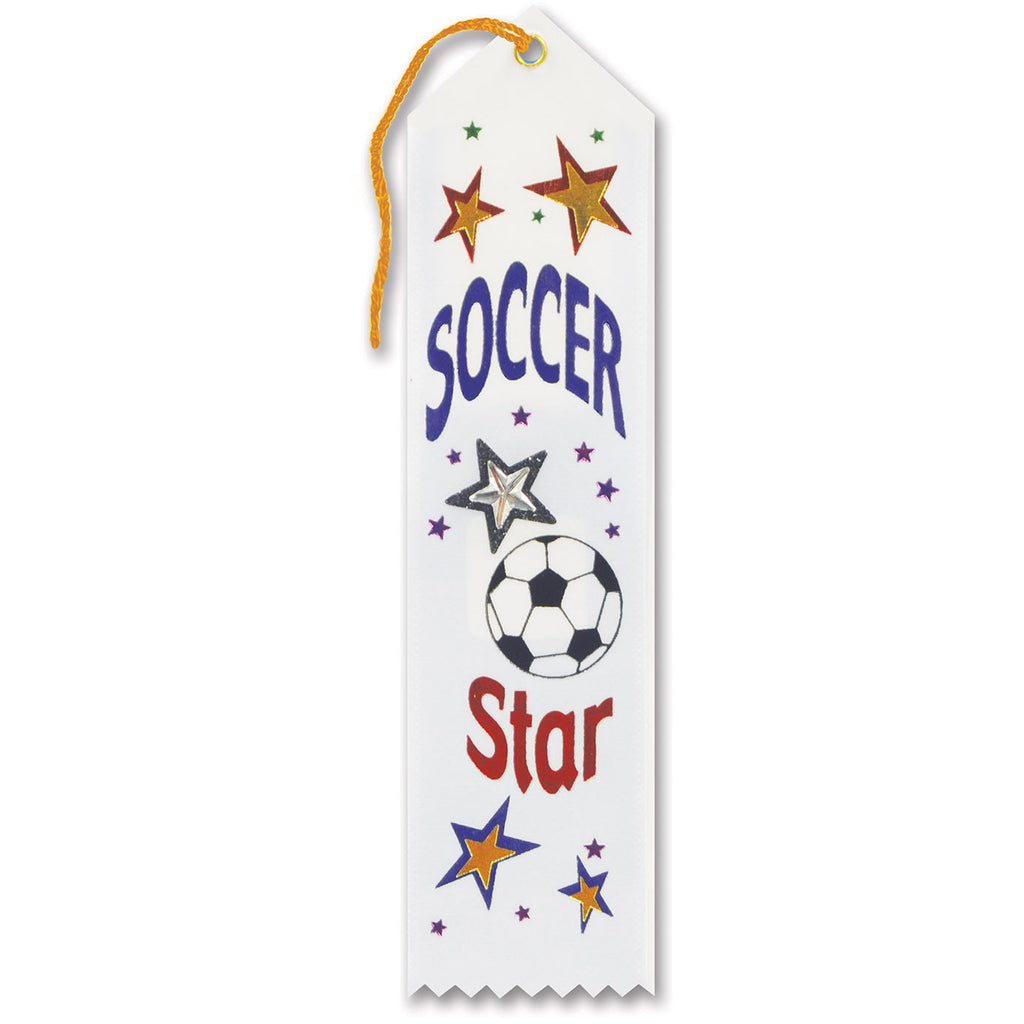 Soccer Star Jeweled Ribbon