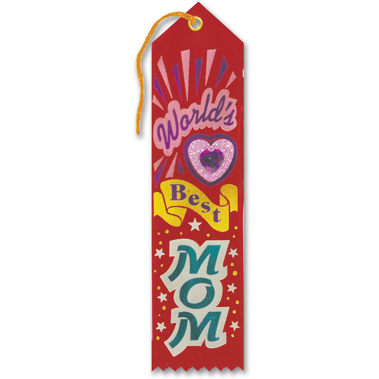 World's Best Mom Jeweled Ribbon