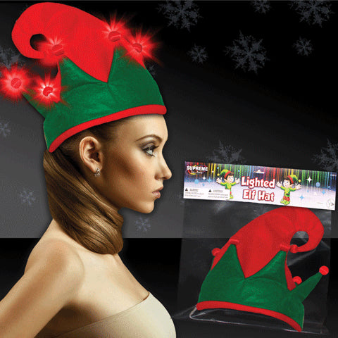 LIGHTED ELF HAT