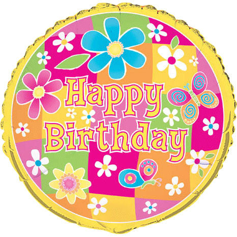 18" Color Me Flowers Birthday