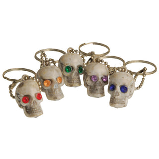 Jeweled Eyes Skull Keychains