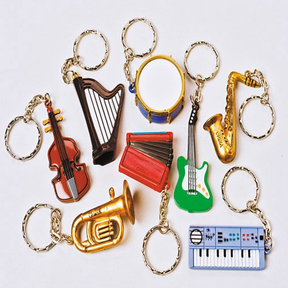 Musical Instrument Keychains (12ct)
