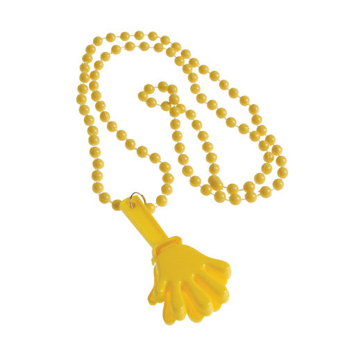 Yellow Hand Clapper Necklaces