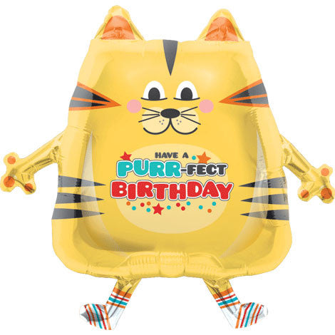 31" Purrfect Birthday Cat Helium Shape