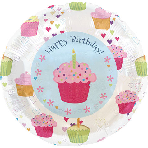 18" Cupcake Hearts Birthday
