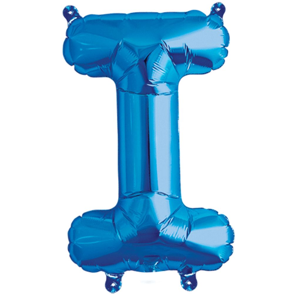 16" Letter I Blue Foil Balloon