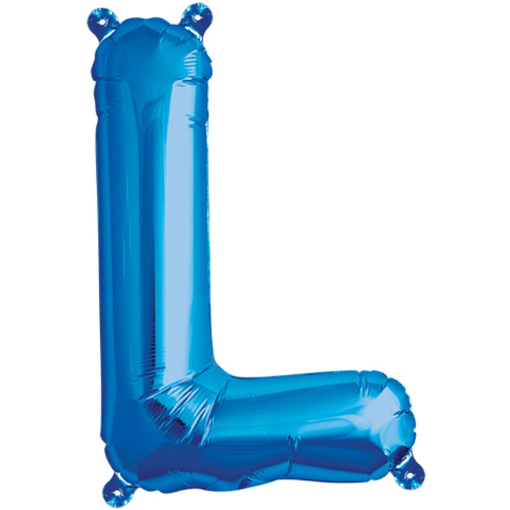 16" Letter L Blue Foil Balloon