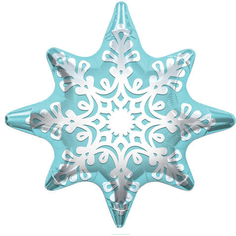 24" Snowflake Helium Shape Foil Balloon