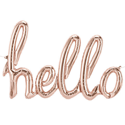 HELLO SCRIPT ROSE GOLD