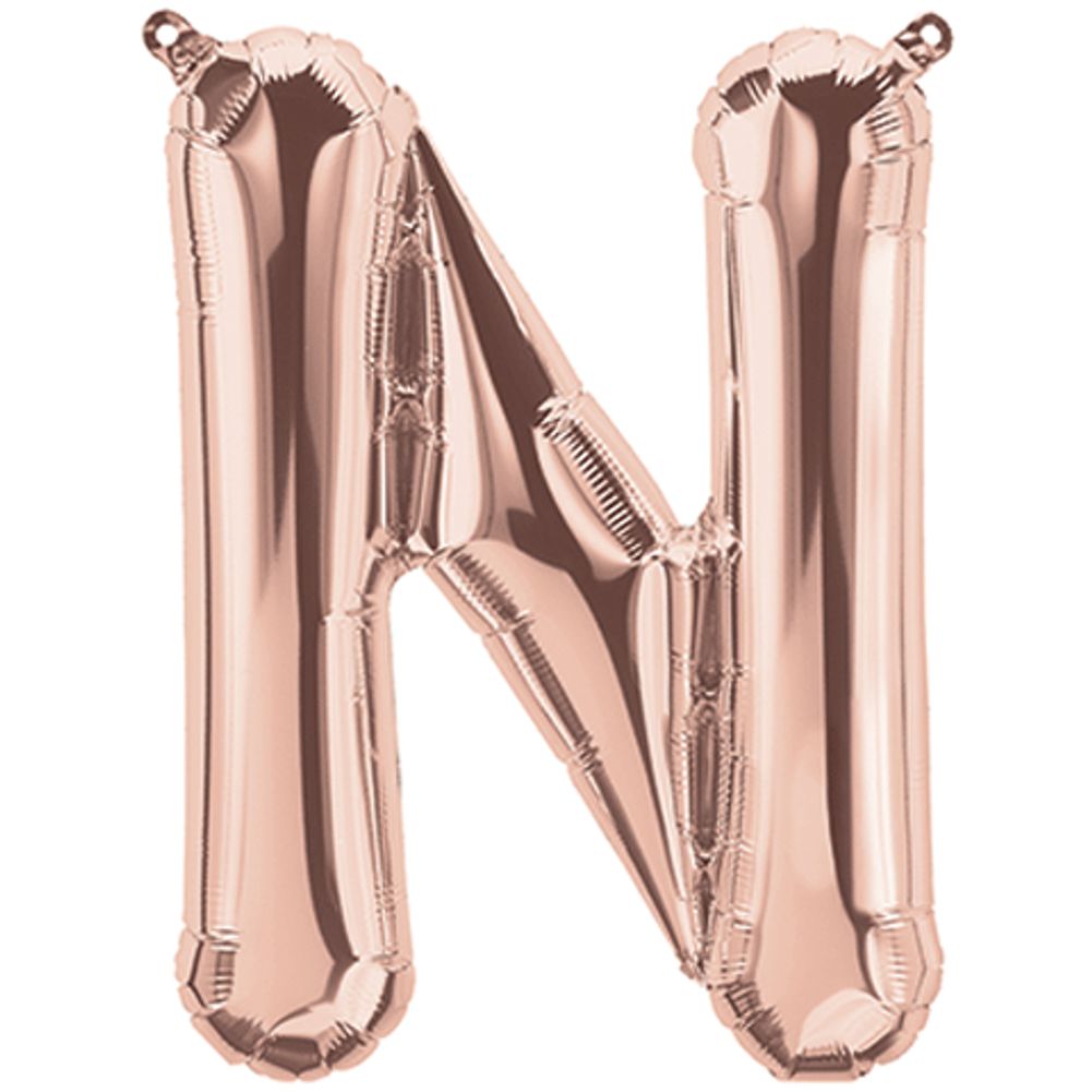 16" LETTER N ROSE GOLD