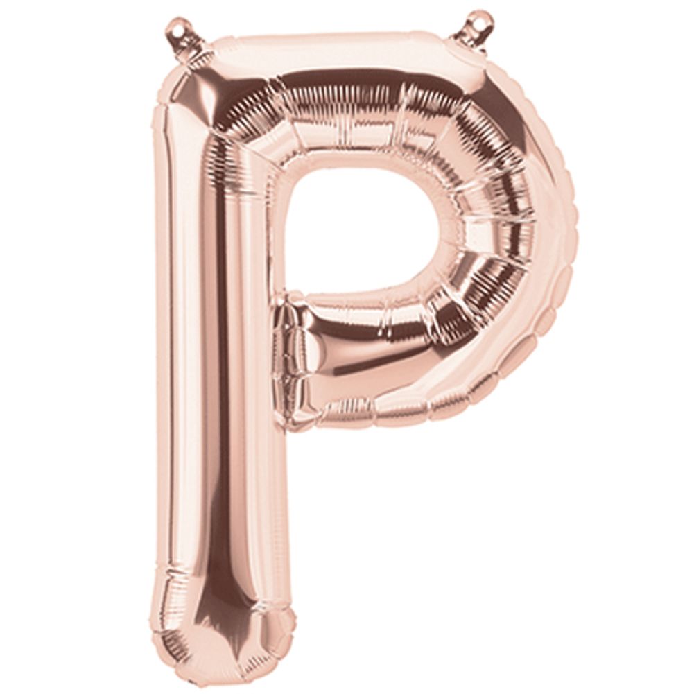 16" LETTER P ROSE GOLD